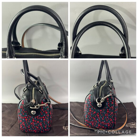 NWOT Authentic Coach F59445 Ranch Floral Print Mini Bennett Canvas Satchel - Picture 7 of 14